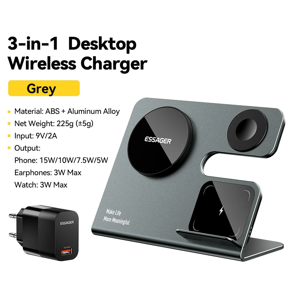Essager 3 in 1 Magnetic Wireless Charger