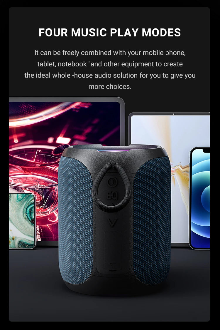 40W Portable Bluetooth Speaker 360 Degree