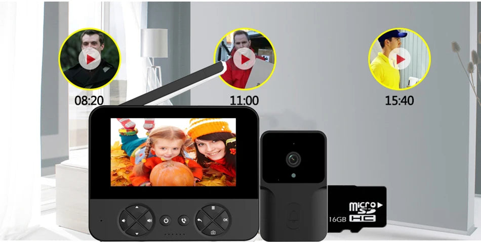 Mirixi Wireless 4.3 Inch IPS Video Doorbell with Camera