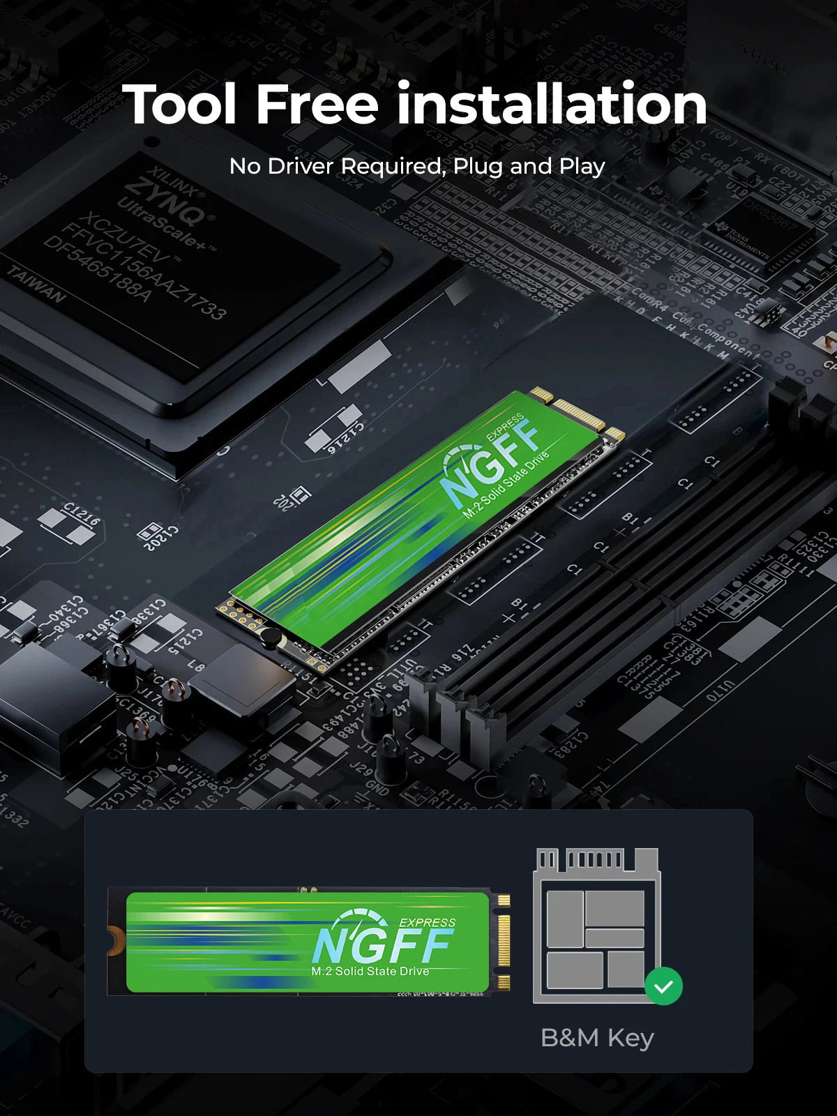 256GB M.2 NVMe SATA SSD