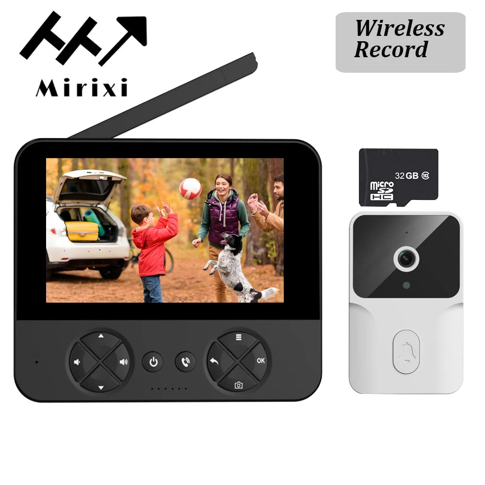 Mirixi Wireless 4.3 Inch IPS Video Doorbell with Camera