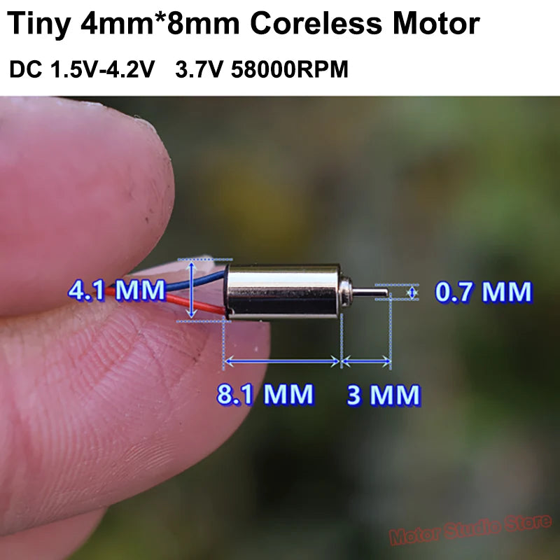 1PC DC 3V-3.7V Coreless Motor 0408,412,612,615,617.716,720,816,8520,1020 High Speed RC Drone Strong Magnetic DIY Aircraft