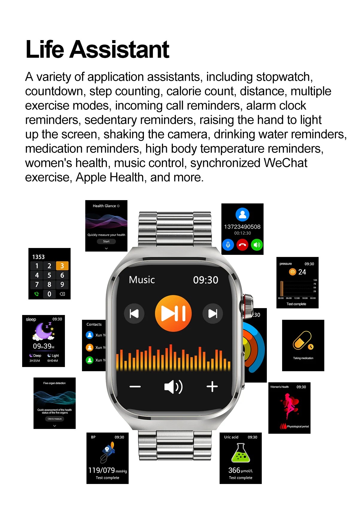 Uric Acid Body Fat Smartwatch