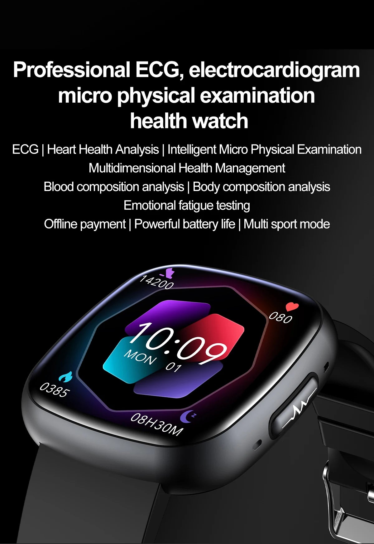 ECG Blood Pressure Health Smart Watch