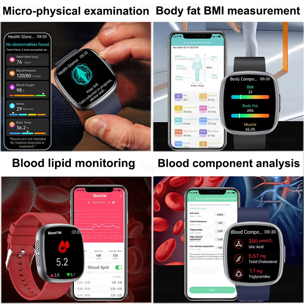 ECG Blood Pressure Health Smart Watch