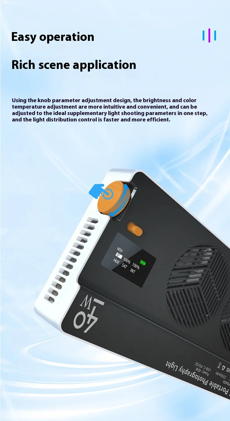 Portable 40W RGB Fill Light Photography