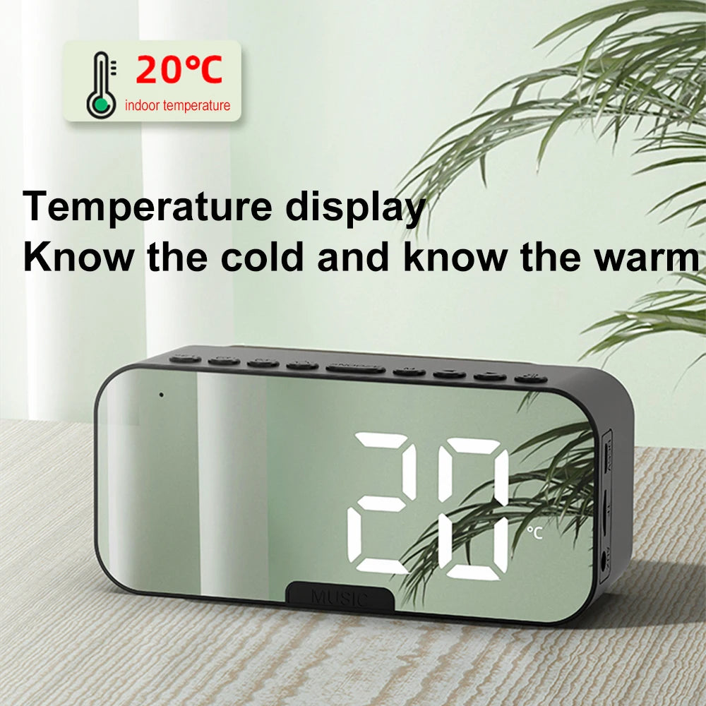 Bluetooth Speaker FM Radio With Alarm Clock