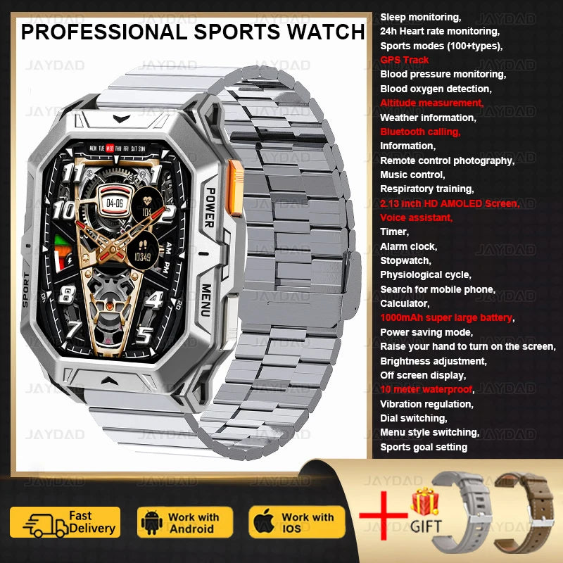 AMOLED Screen Men's Smartwatch