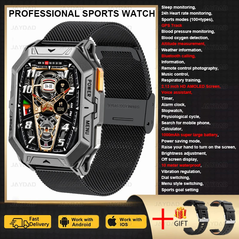 AMOLED Screen Men's Smartwatch