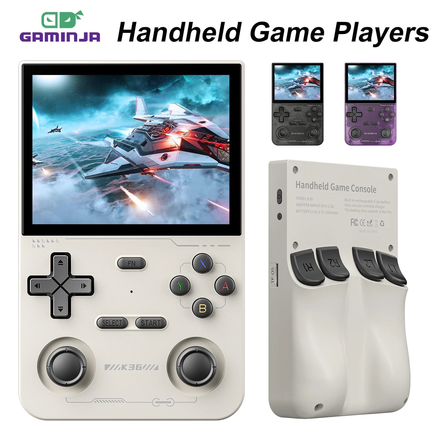 GAMINJA K36 Retro Handheld Video Game Console