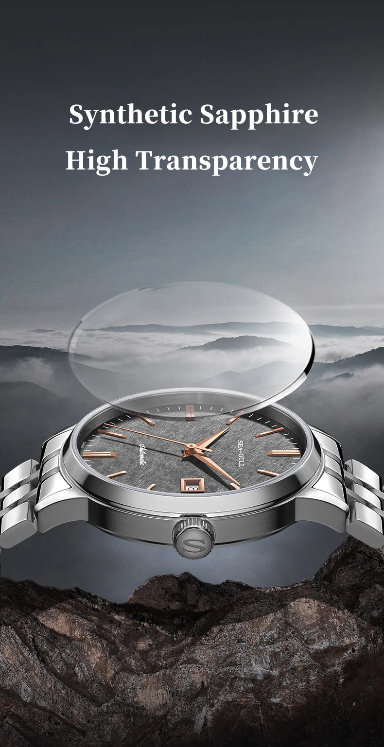 Seagull Design Date Stainless Steel Watch