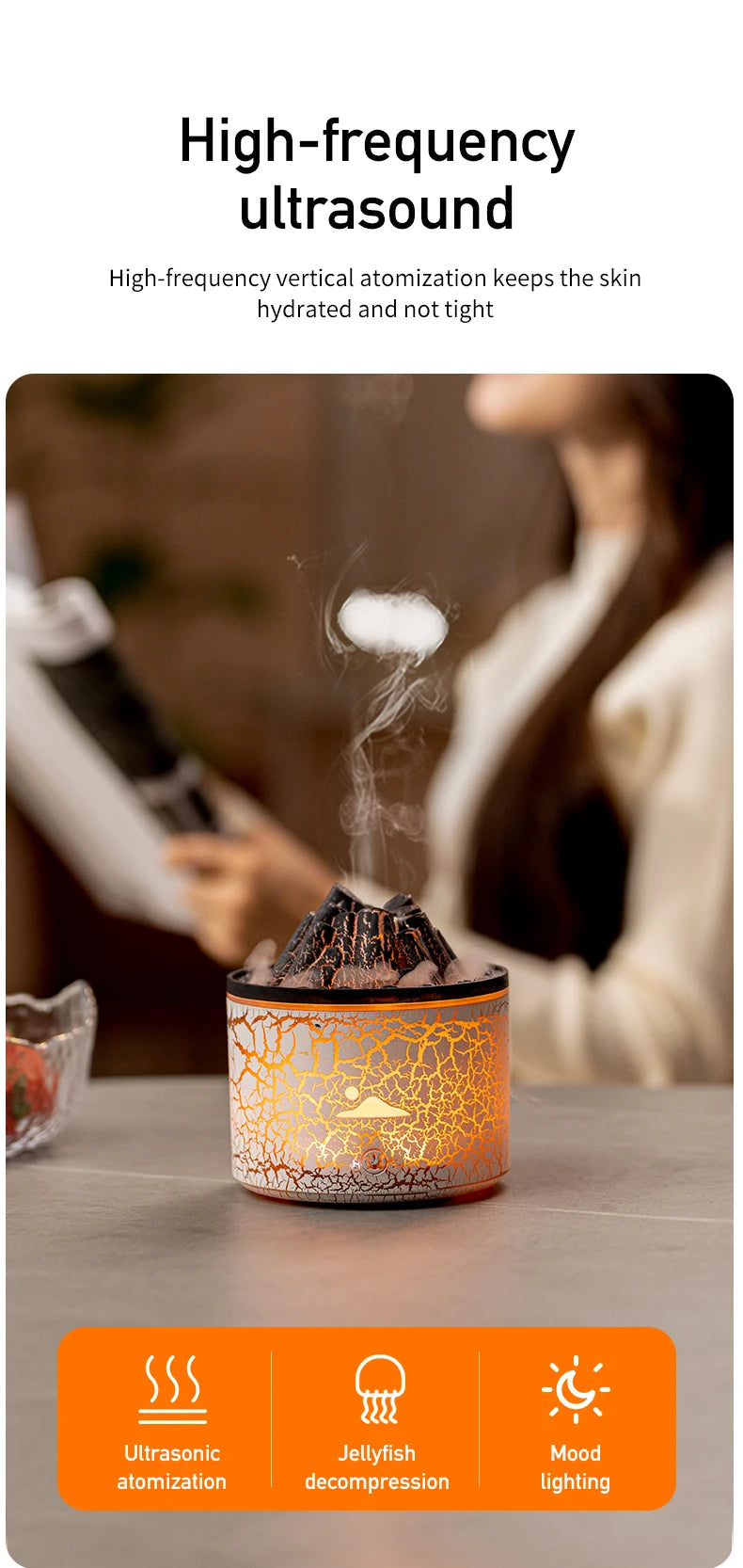 Volcanic Lava Jellyfish Aromatherapy Flask