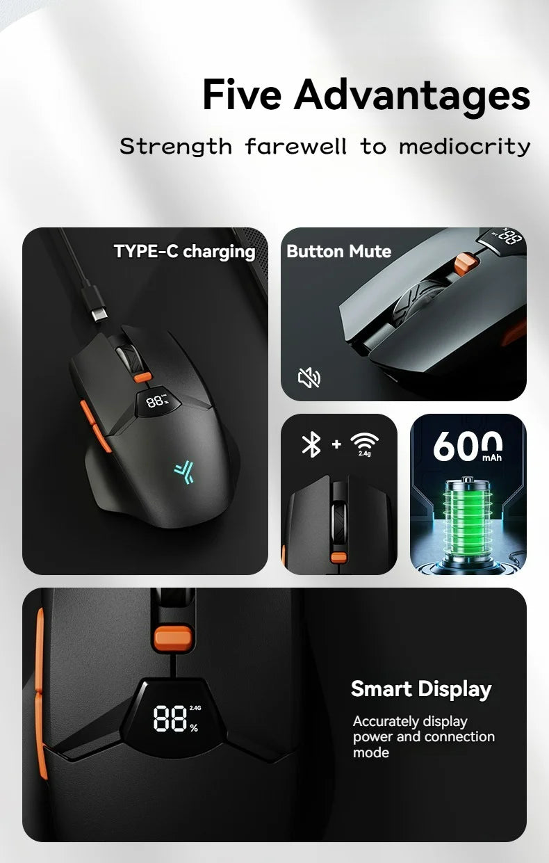 Semi-Dark Wireless Bluetooth Mouse