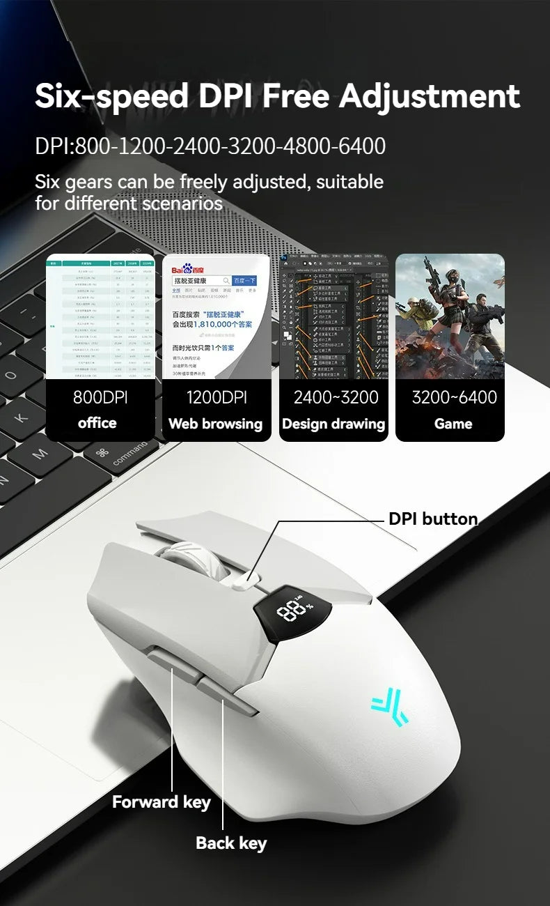Semi-Dark Wireless Bluetooth Mouse
