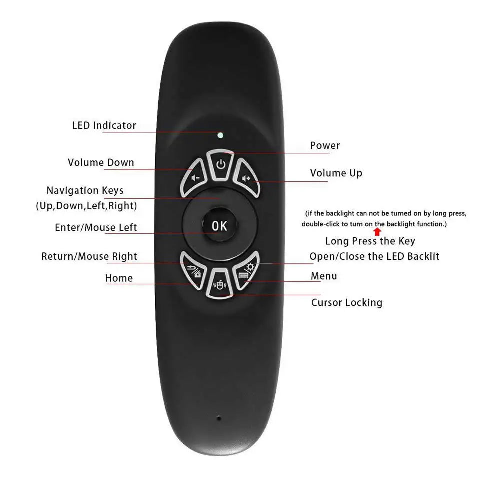C120 RGB 7 Air Mouse & Keyboard Remote Control