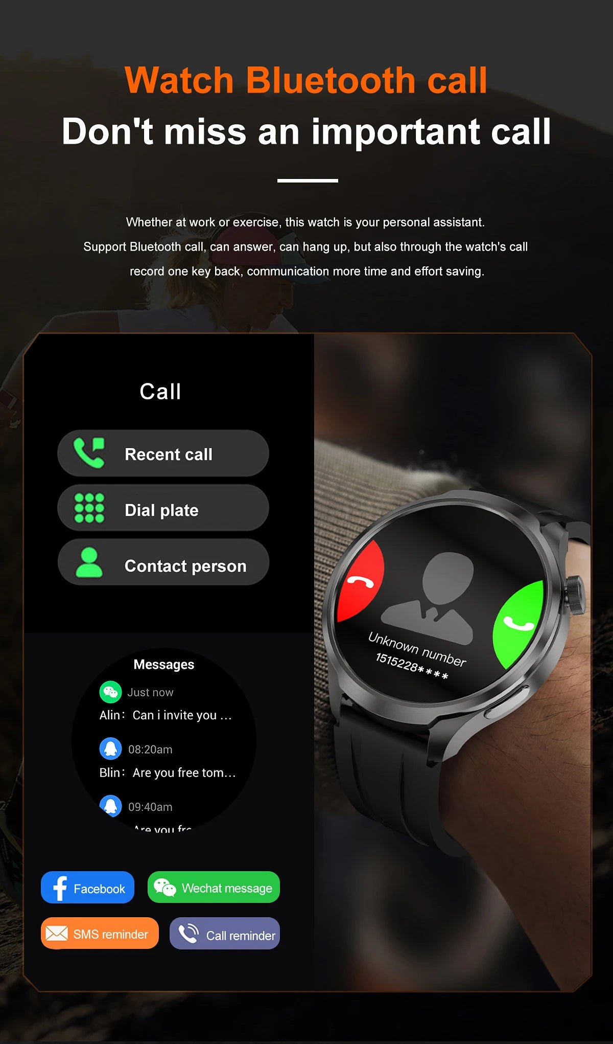GPS Outdoor fitness NFC Smart Watch