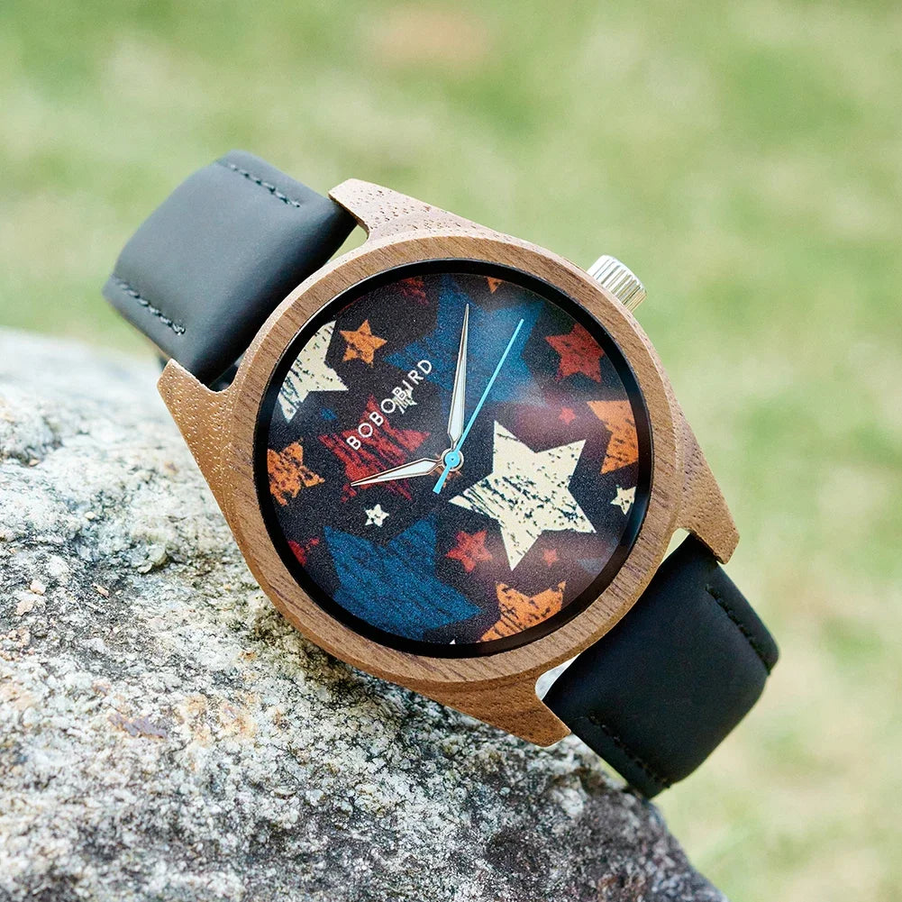 BOBOBIRD Wooden Quartz Watch for Men