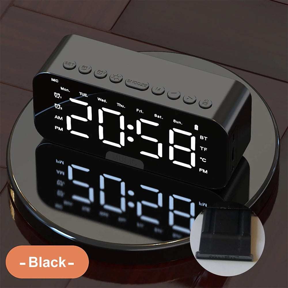 Bluetooth Speaker FM Radio With Alarm Clock