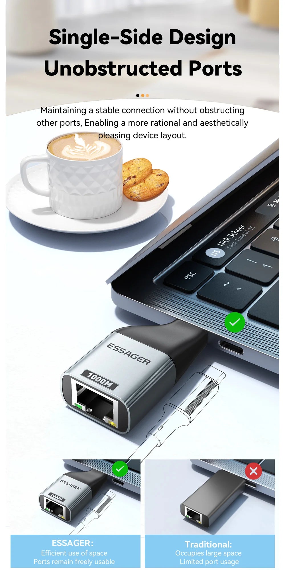 Essager Type-C to Ethernet Adapter