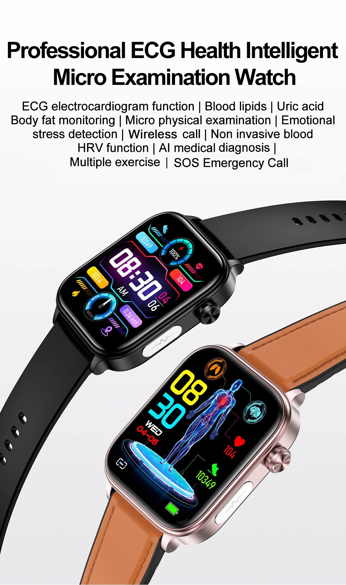 ECG+PPG Smart Watch