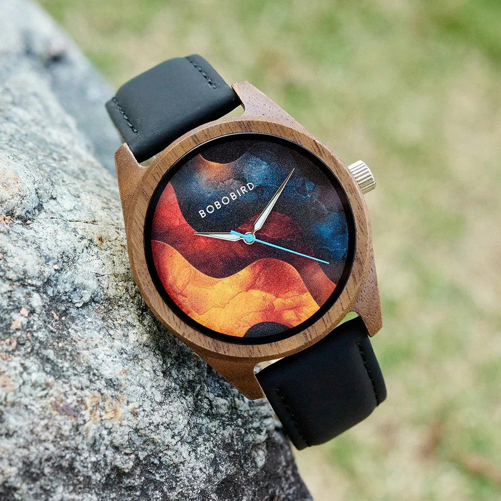 BOBOBIRD Wooden Quartz Watch for Men