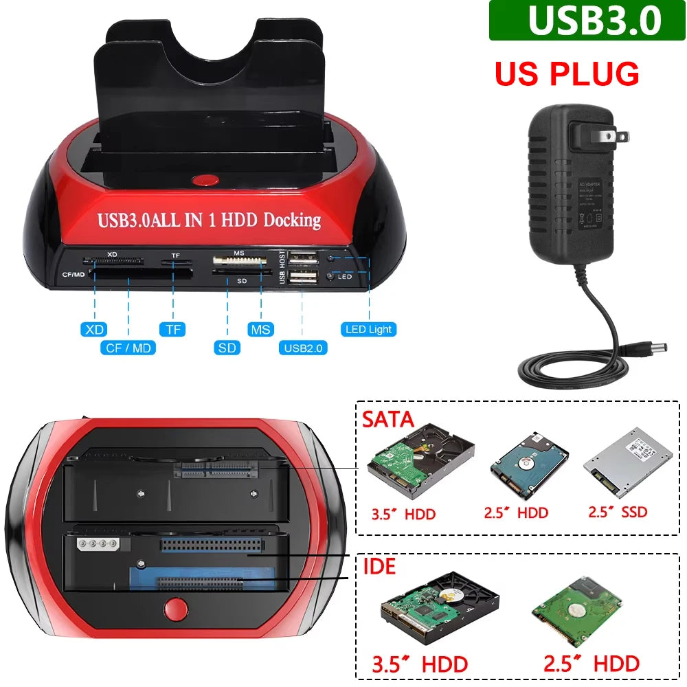 10 IN 1 Dual-bay Hard Drive Station