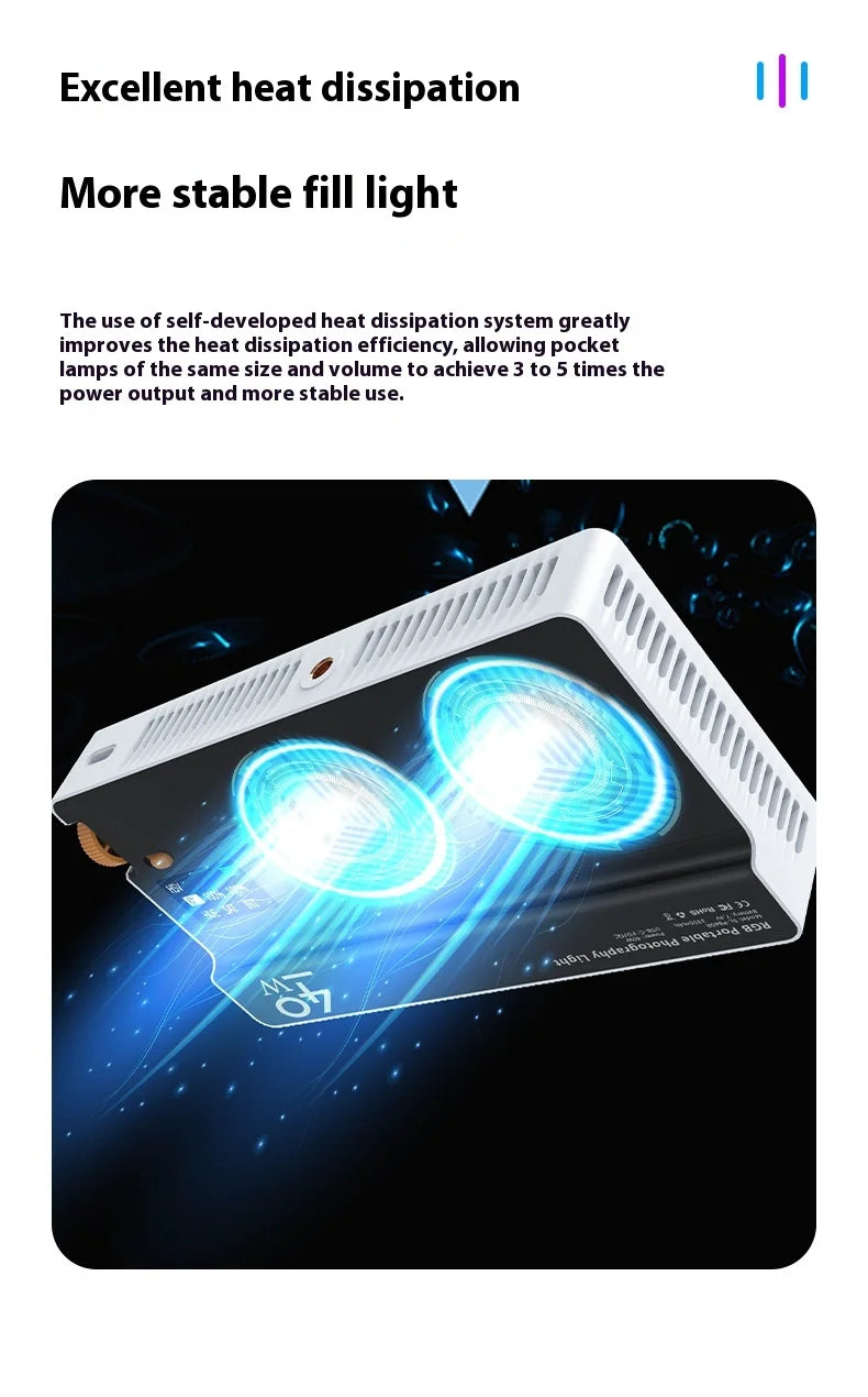 Portable 40W RGB Fill Light Photography