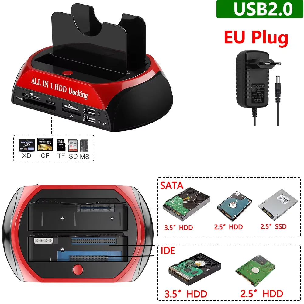 10 IN 1 Dual-bay Hard Drive Station