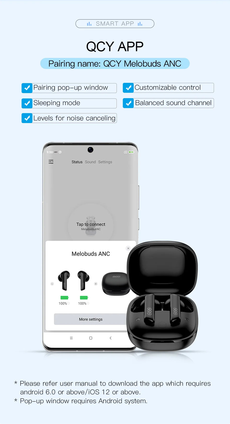 QCY HT05 ANC Wireless Earphone