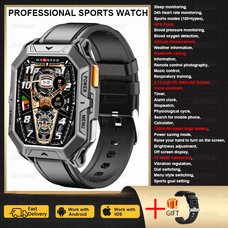 AMOLED Screen Men's Smartwatch