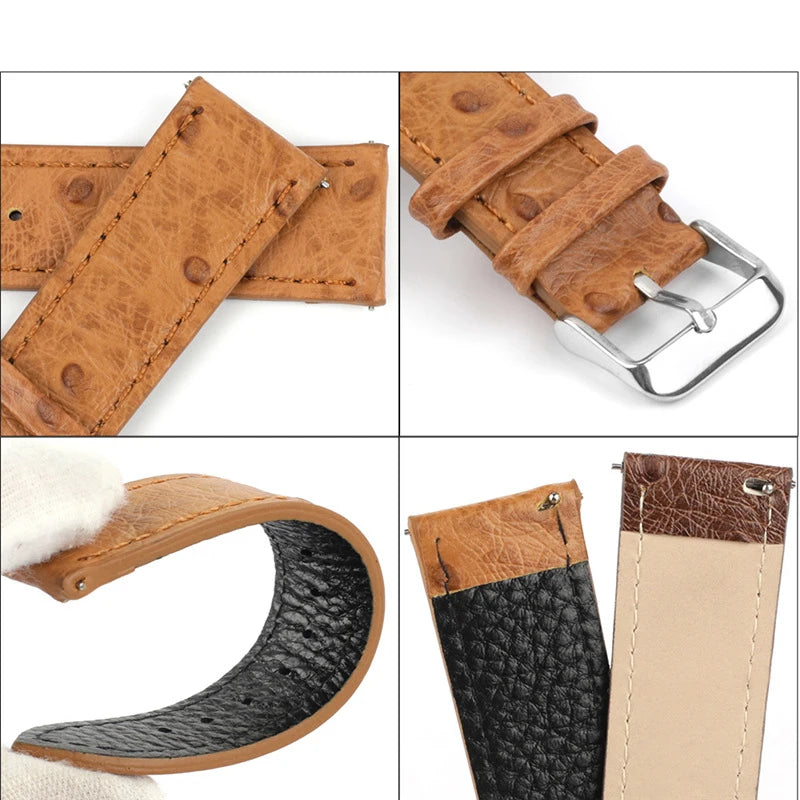 UTHAI P43 Ostrich Pattern Leather Strap accessories