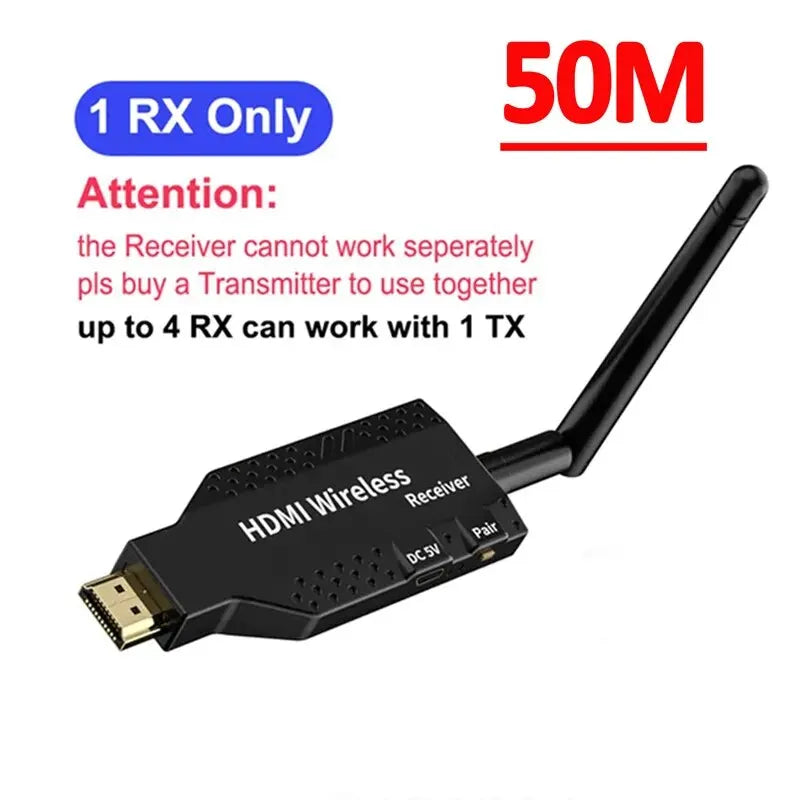 1080P 150m Wireless HDMI Extender 1 TX to 4 Splitter