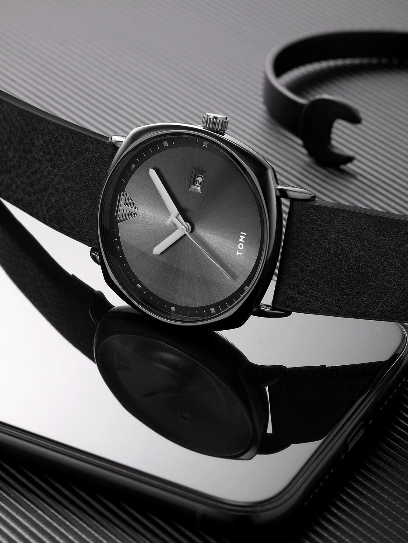 TOMI New 2PCS Luxury Business Men Watch