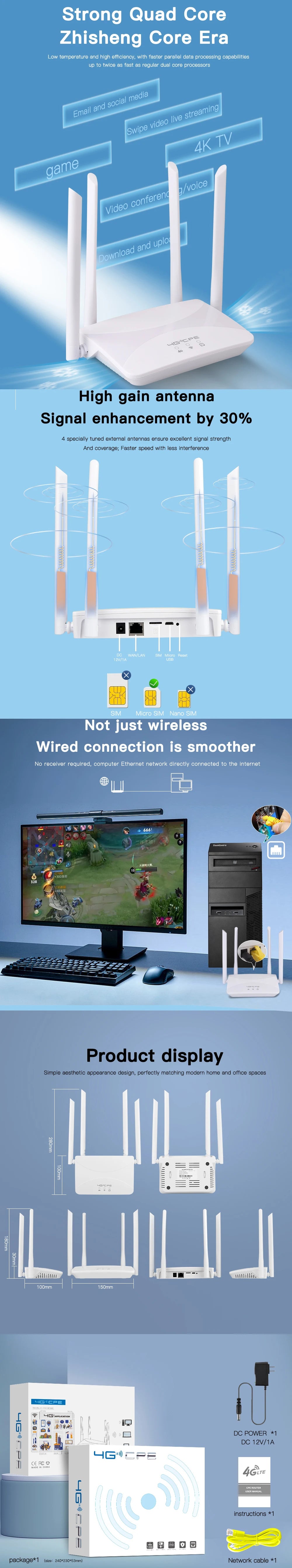 KuWFi 4G LTE CPE Router