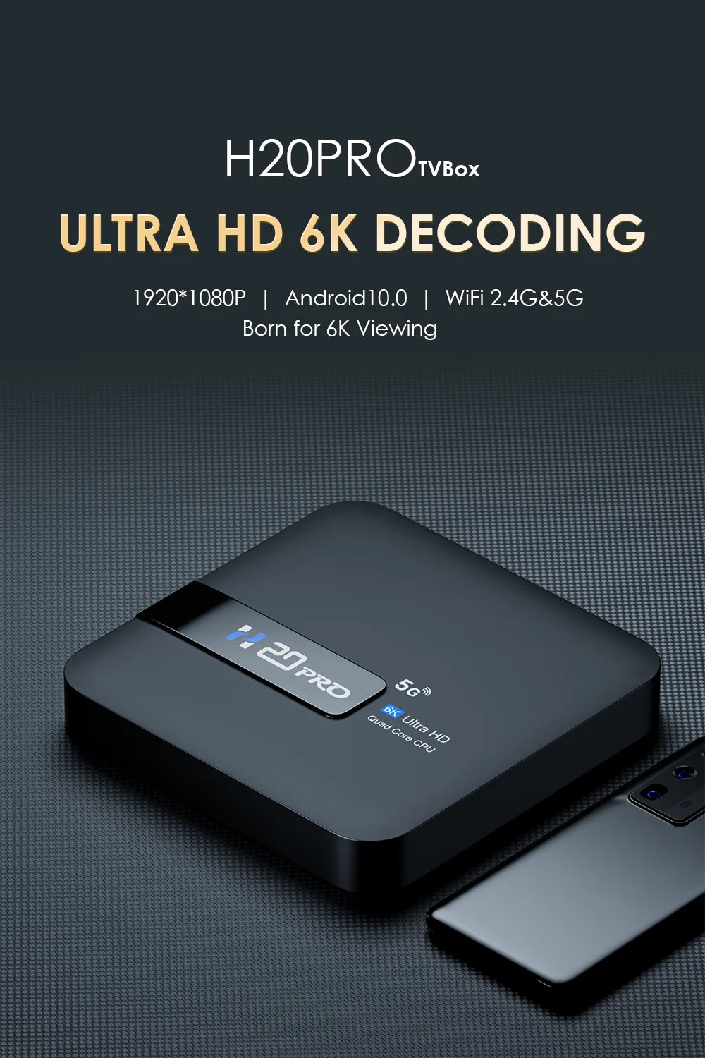 H20PRO Smart Android 10 TV Box