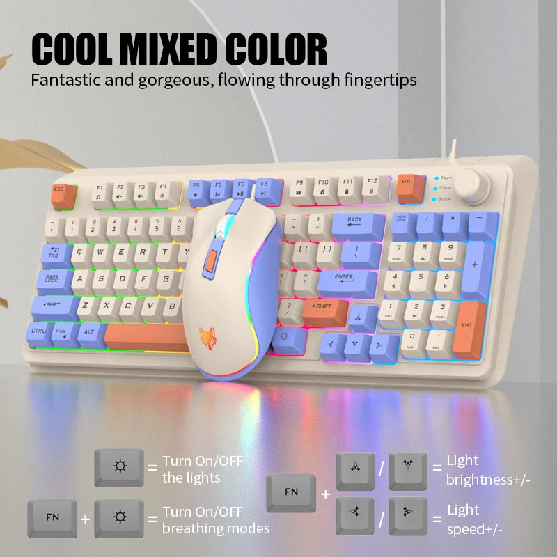 USB Wired High Performance Keyboard Mouse Set