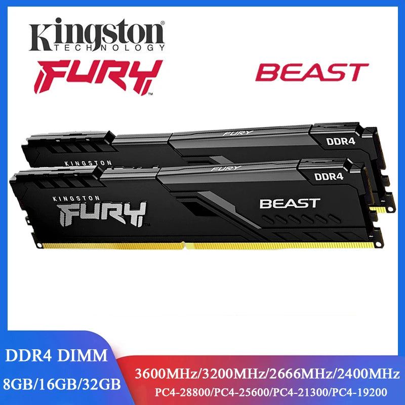 Kingston BEAST Memoria DDR4 Desktop RAM 8GB 16GB 32GB