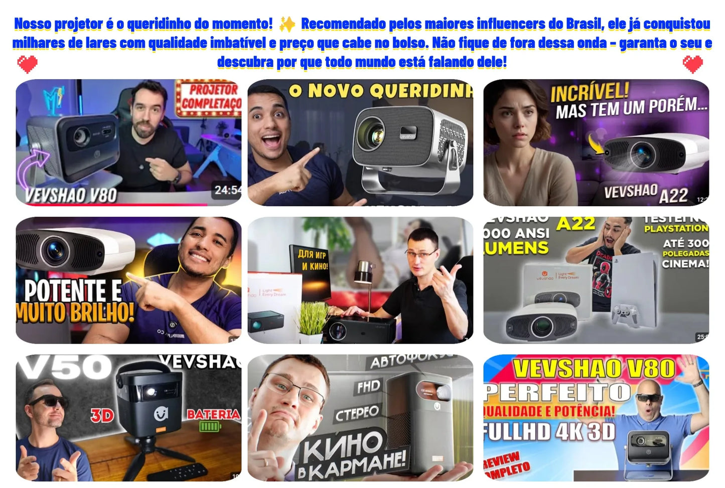 VEVSHAO A12 Projector