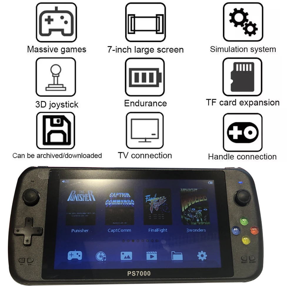 PS7000 HD Retro Portable Handheld Video Game Console