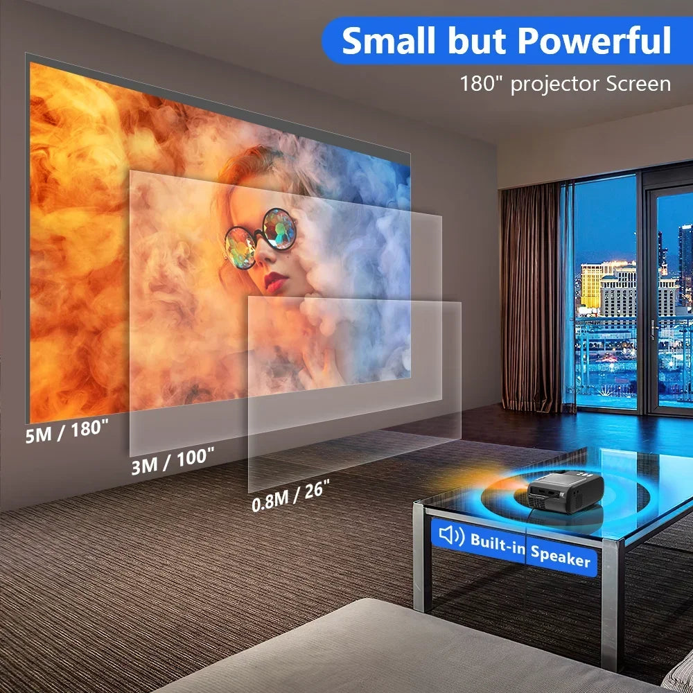 XIWSBY 12000Lumens Mini Android Projector