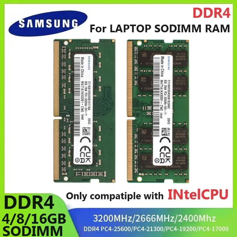 SAMSUNG Memory DDR4 4GB, 8GB
