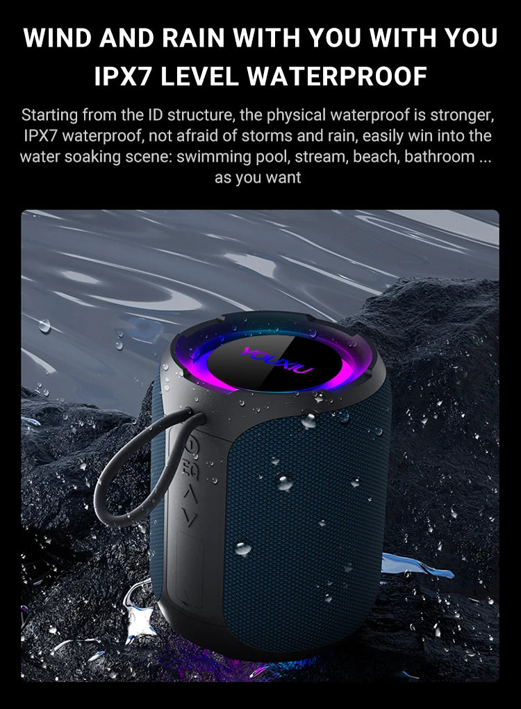 40W Portable Bluetooth Speaker 360 Degree