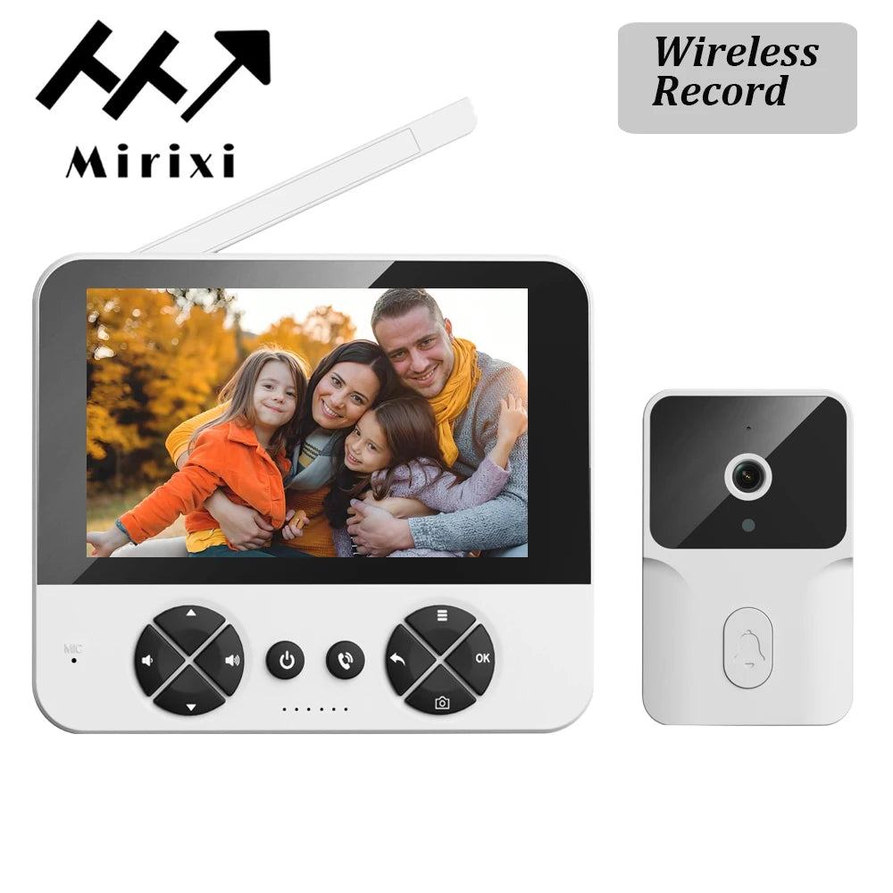 Mirixi Wireless 4.3 Inch IPS Video Doorbell with Camera