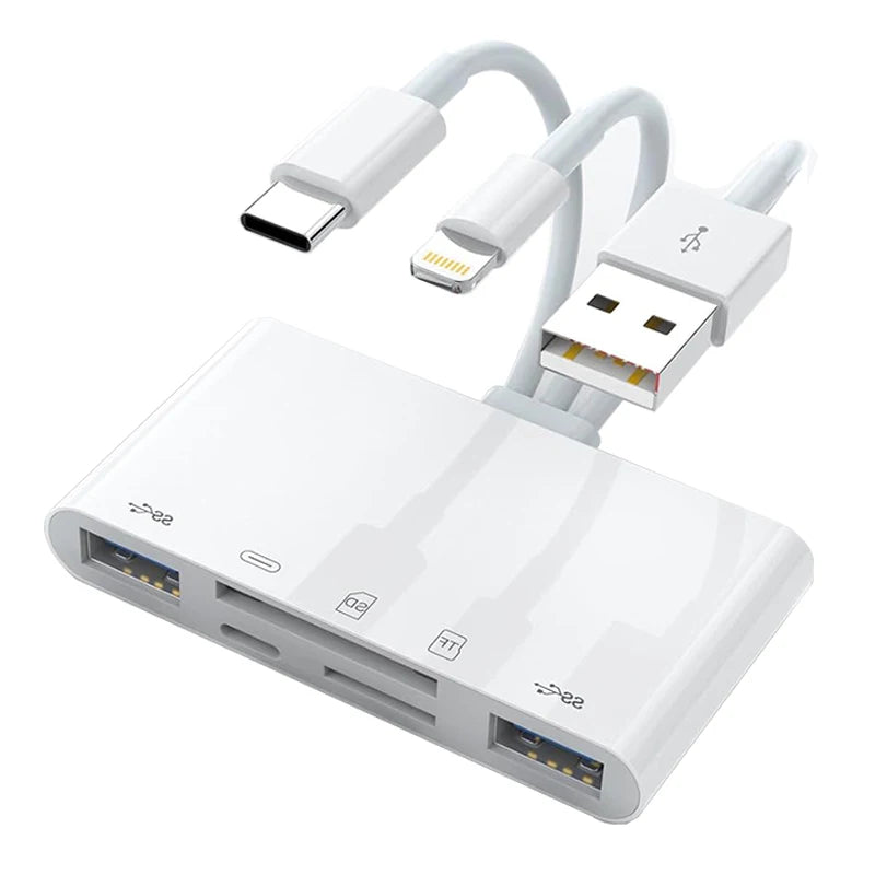 5 In 1 SD Card Reader USB HUB