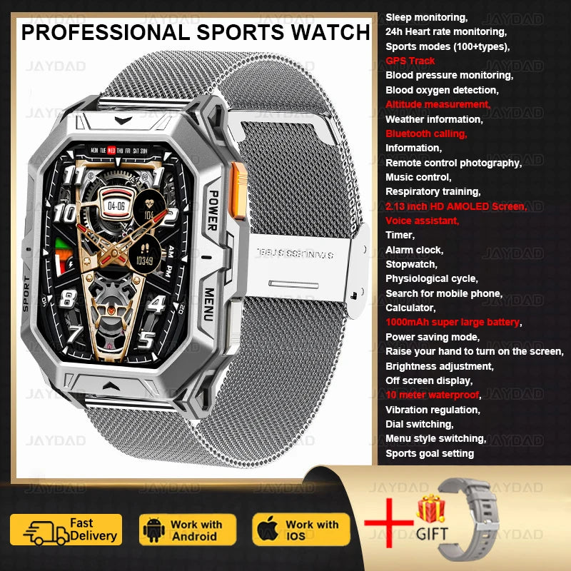AMOLED Screen Men's Smartwatch