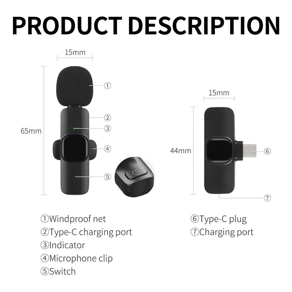 Lavalier Bluetooth Microphone