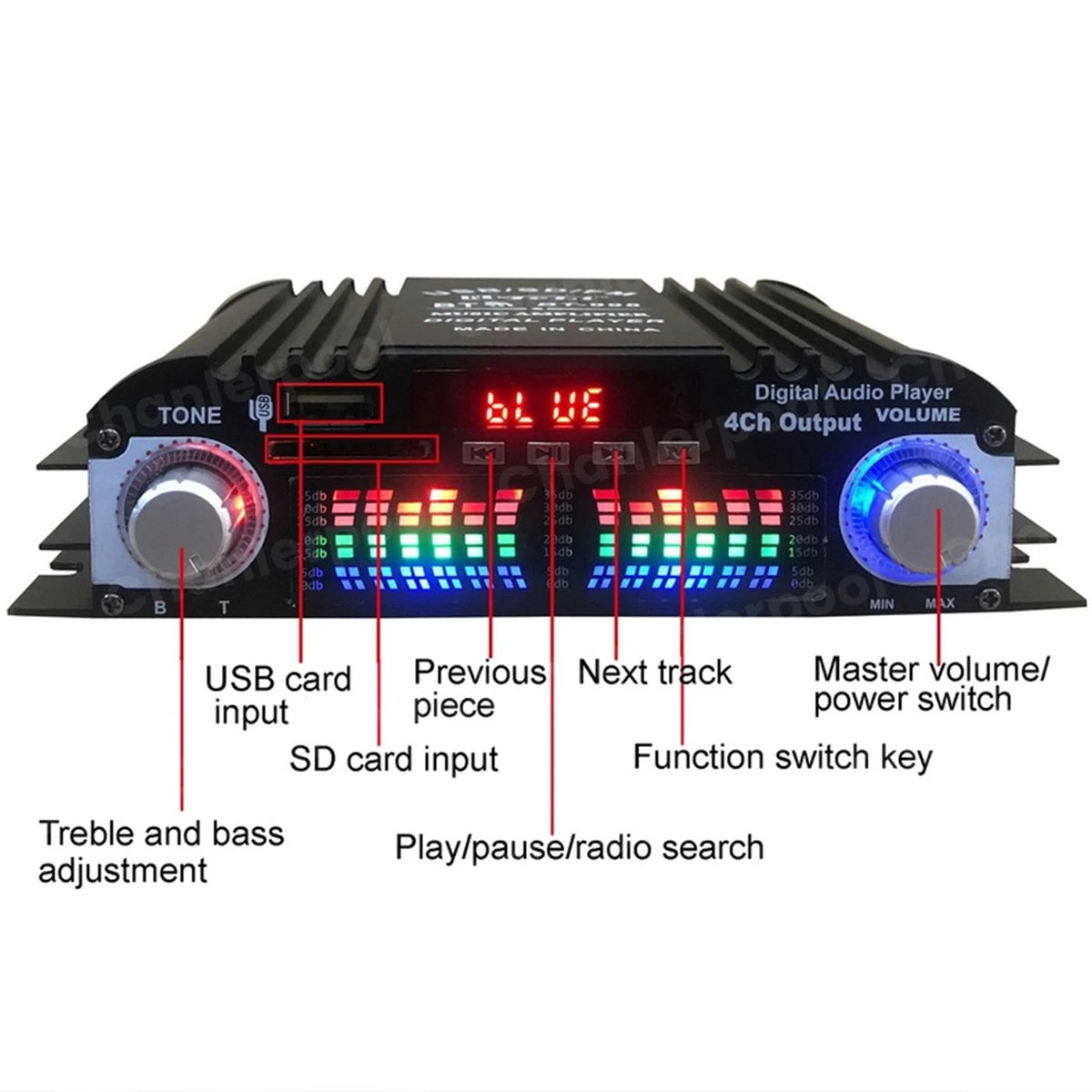 1600W Peak Power HiFi Sound Amplifier