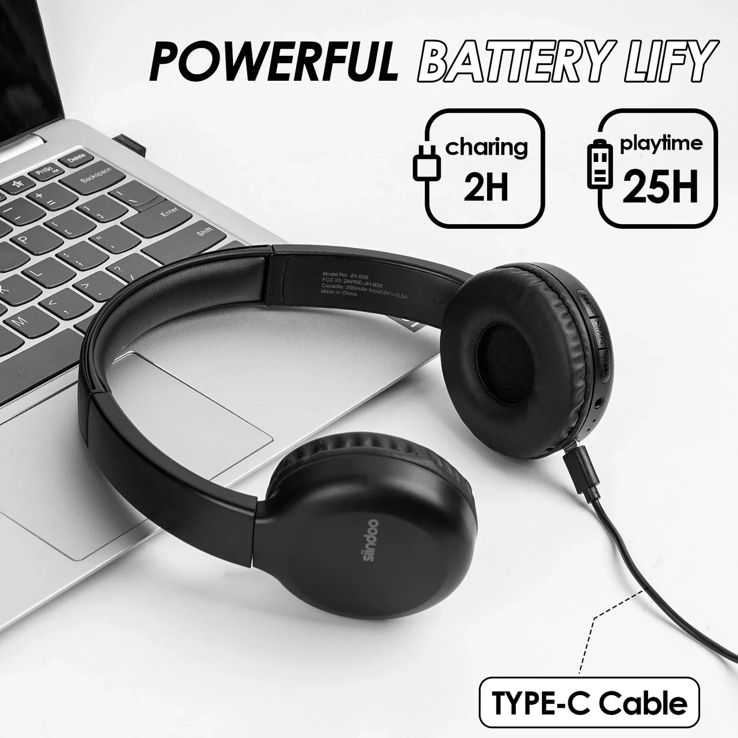 Siindoo JH-928 Wireless Bluetooth Headphones