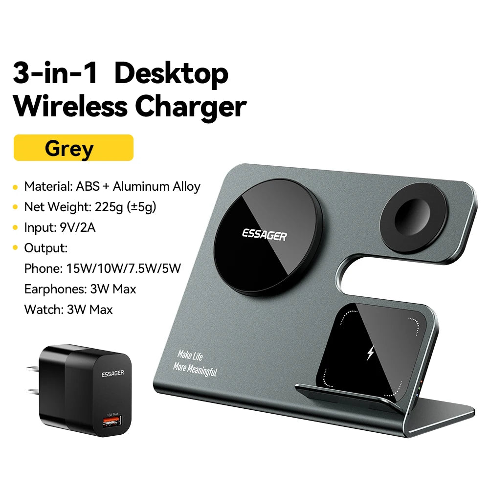 Essager 3 in 1 Magnetic Wireless Charger