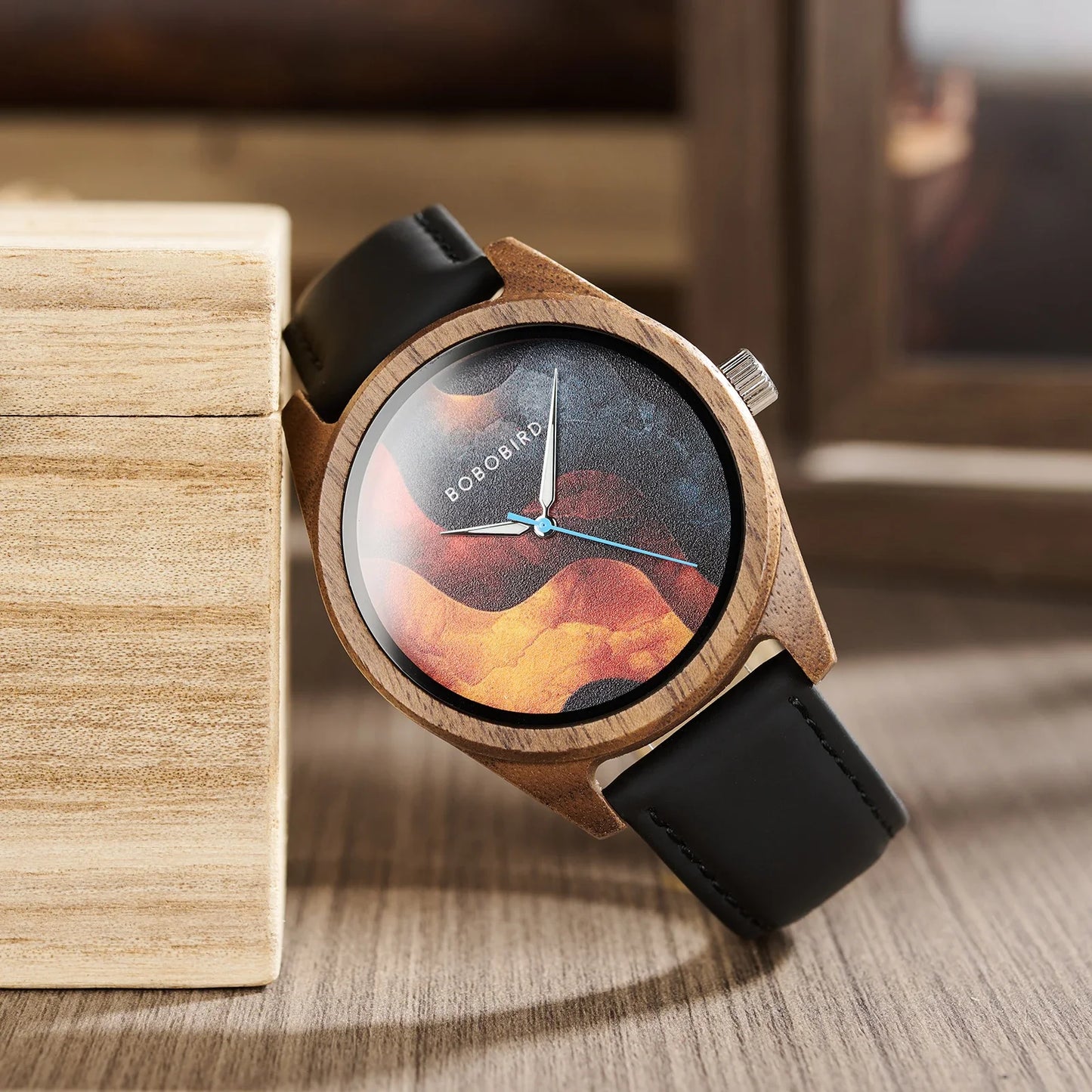 BOBOBIRD Wooden Quartz Watch for Men